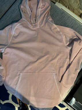 Rhone Beach Hoodie Striped Red & White Pullover